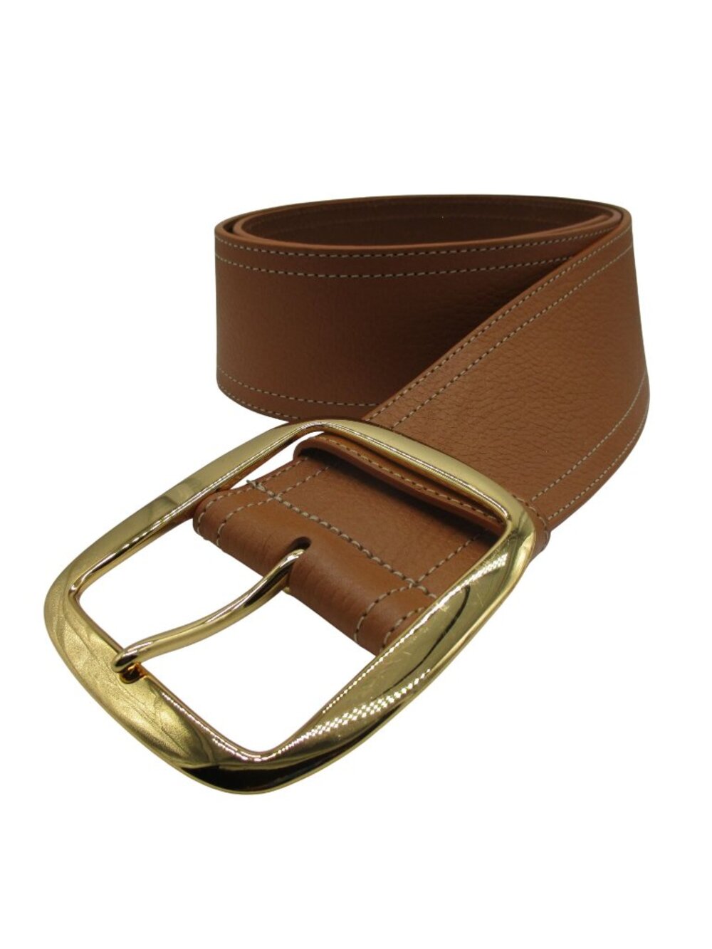 Nanette Lepore wide brown genuine leather belt XL Fall Layering Contemporary